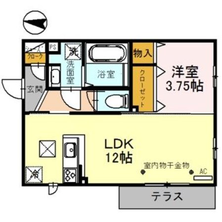 Dimora（ﾃﾞｨﾓｰﾗ）の物件間取画像